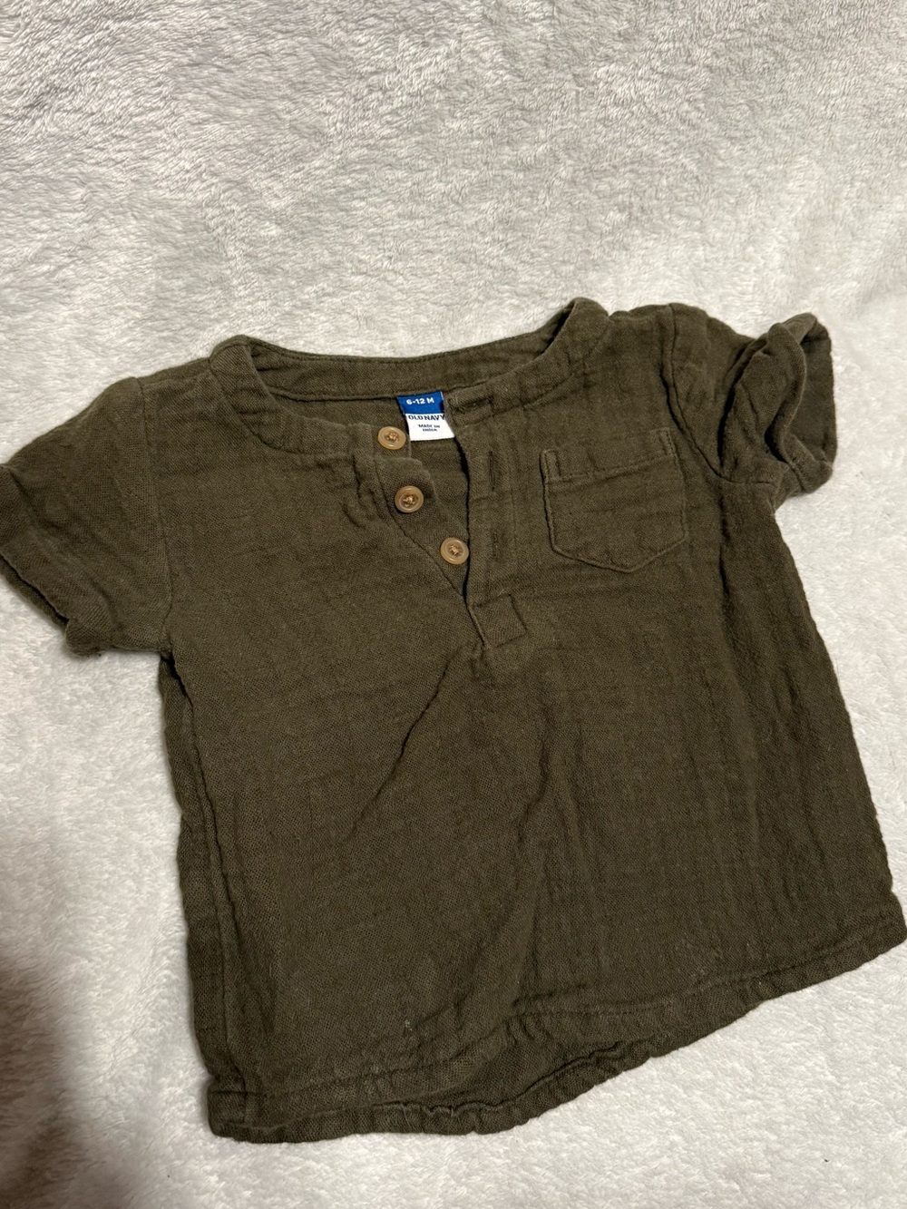 Old Navy Olive Green Linen Shirt